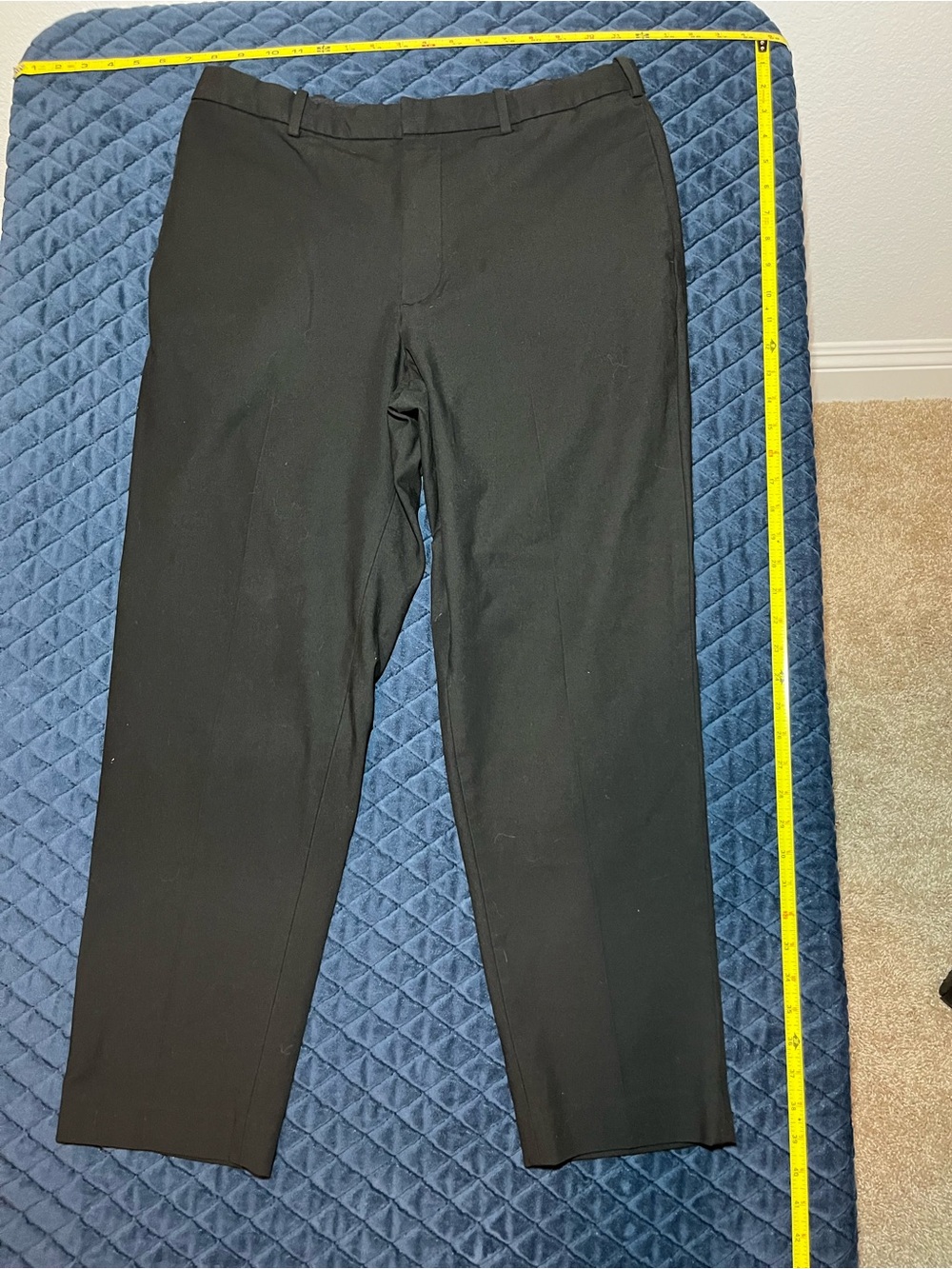 Uniqlo Men's Black Dress Pants - Tailored Straight Fit